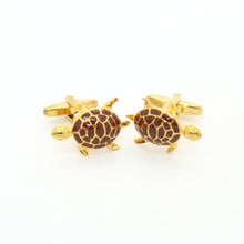 Load image into Gallery viewer, Goldtone Turtle Cuff Links With Jewelry Box - Ferrecci USA