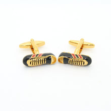 Load image into Gallery viewer, Goldtone Shoe Cuff Links With Jewelry Box - Ferrecci USA