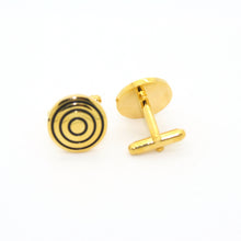Load image into Gallery viewer, Goldtone Round Cuff Links With Jewelry Box - Ferrecci USA