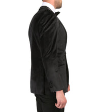 Load image into Gallery viewer, Enzo Black Slim Fit Velvet Shawl Collar Tuxedo Blazer - Ferrecci USA