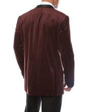 Load image into Gallery viewer, Enzo Burgundy Slim Fit Velvet Shawl Collar Tuxedo Blazer - Ferrecci USA