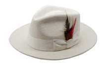 Load image into Gallery viewer, Ferrecci Off White Premium Wool Fedora Hat - Ferrecci USA