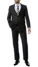 Load image into Gallery viewer, Premium FNL22R Mens 2 Button Regular Fit Charcoal Suit - Ferrecci USA