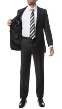 Load image into Gallery viewer, Premium FNL22R Mens 2 Button Regular Fit Charcoal Suit - Ferrecci USA