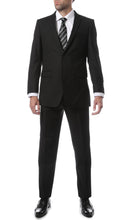 Load image into Gallery viewer, Premium FNL22R Mens 2 Button Regular Fit Black Suit - Ferrecci USA