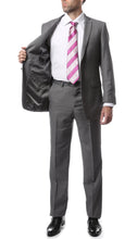 Load image into Gallery viewer, Mens 2 Button Grey Regular Fit Suit - Ferrecci USA