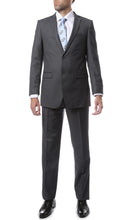 Load image into Gallery viewer, Mens 2 Button Heather Grey Regular Fit Suit - Ferrecci USA