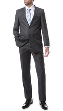 Load image into Gallery viewer, Mens 2 Button Heather Grey Regular Fit Suit - Ferrecci USA