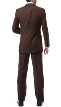 Load image into Gallery viewer, Mens 2 Button Brown Regular Fit Suit - Ferrecci USA