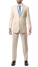 Load image into Gallery viewer, Premium FNL22R Mens 2 Button Regular Fit Tan Suit - Ferrecci USA