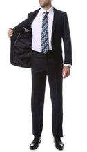 Load image into Gallery viewer, Mens 2 Button Navy Blue Regular Fit Suit - Ferrecci USA