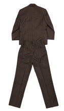 Load image into Gallery viewer, Boys Premium Brown Pinstripe 3 Piece Suit - Ferrecci USA