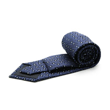Load image into Gallery viewer, Mens Dads Classic Navy Geometric Pattern Business Casual Necktie & Hanky Set G-2 - Ferrecci USA