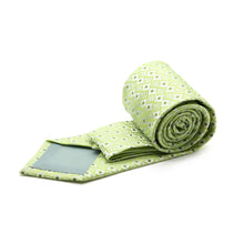 Load image into Gallery viewer, Mens Dads Classic Green Geometric Pattern Business Casual Necktie & Hanky Set G-7 - Ferrecci USA