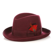 Load image into Gallery viewer, Ferrecci Premium Burgundy Godfather Hat - Ferrecci USA