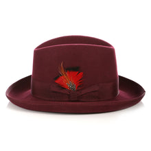 Load image into Gallery viewer, Ferrecci Premium Burgundy Godfather Hat - Ferrecci USA
