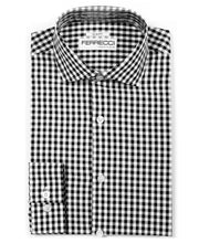 Load image into Gallery viewer, Black Gingham Check Slim Fit Shirt - Ferrecci USA