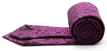 Load image into Gallery viewer, Mens Dads Classic Fuchsia Paisley Pattern Business Casual Necktie & Hanky Set GO-5 - Ferrecci USA