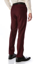 Load image into Gallery viewer, Ferrecci Men's Halo Burgundy Slim Fit Flat-Front Dress Pants - Ferrecci USA