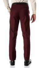 Load image into Gallery viewer, Ferrecci Men's Halo Burgundy Slim Fit Flat-Front Dress Pants - Ferrecci USA