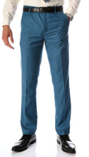 Load image into Gallery viewer, Ferrecci Men's Halo Teal Slim Fit Flat-Front Dress Pants - Ferrecci USA
