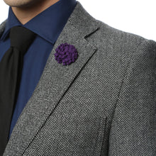 Load image into Gallery viewer, The Hardy Grey Herringbone Super Slim Fit Mens Blazer - Ferrecci USA