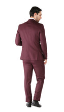 Load image into Gallery viewer, Ferrecci Hart 3 Piece Slim Fit Burgundy Suit - Ferrecci USA