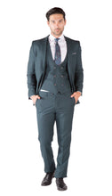 Load image into Gallery viewer, Hart 3pc Slim Fit Teal Suit - Ferrecci USA