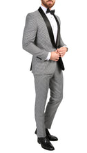 Load image into Gallery viewer, Ferrecci Men's Hilton Skinny Slim Fit Houndstooth Shawl Lapel 2pc Tuxedo - Ferrecci USA
