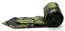 Load image into Gallery viewer, Mens Dads Classic Green Paisley Pattern Business Casual Necktie & Hanky Set HO-3 - Ferrecci USA