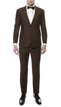 Load image into Gallery viewer, Hudson Brown Slim Fit 2 Piece Suit - Ferrecci USA