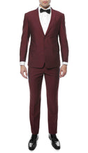 Load image into Gallery viewer, Hudson Burgundy Slim Fit 2 Piece Suit - Ferrecci USA