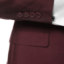 Load image into Gallery viewer, Hudson Burgundy Slim Fit 2 Piece Suit - Ferrecci USA