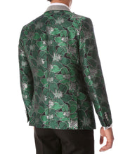 Load image into Gallery viewer, Men's Hugo Green Floral Modern Fit Shawl Collar Tuxedo Blazer - Ferrecci USA