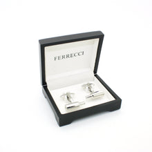 Load image into Gallery viewer, Silvertone Bottle Cuff Links With Jewelry Box - Ferrecci USA