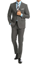 Load image into Gallery viewer, PL1969 Mens Heather Grey Slim Fit 2pc Suit - Ferrecci USA