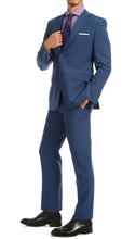 Load image into Gallery viewer, Paul Lorenzo Mens Indigo Slim Fit 2 Piece Suit - Ferrecci USA
