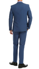 Load image into Gallery viewer, Paul Lorenzo Mens Indigo Slim Fit 2 Piece Suit - Ferrecci USA