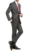 Load image into Gallery viewer, Mason Heather Grey Men's Premium 2 Piece Wool Slim Fit Suit - Ferrecci USA