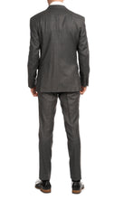 Load image into Gallery viewer, Mason Heather Grey Men's Premium 2 Piece Wool Slim Fit Suit - Ferrecci USA