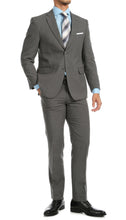 Load image into Gallery viewer, PL1969 Mens Heather Grey Slim Fit 2pc Suit - Ferrecci USA