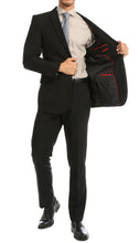 Load image into Gallery viewer, PL1969 Mens Black Slim Fit 2pc Suit - Ferrecci USA