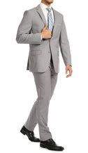 Load image into Gallery viewer, Windsor Light Grey Slim Fit 2pc Suit - Ferrecci USA