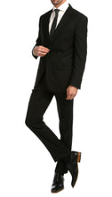 Load image into Gallery viewer, Mason Black Men's Premium 2 Piece Wool Slim Fit Suit - Ferrecci USA