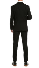 Load image into Gallery viewer, Mason Black Men's Premium 2 Piece Wool Slim Fit Suit - Ferrecci USA