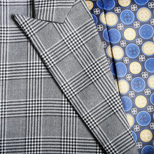 Load image into Gallery viewer, Conrad Skinny Slim Fit Grey 2pc Glen Plaid Peak Lapel Suit - Ferrecci USA