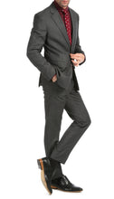 Load image into Gallery viewer, Mason Charcoal Men's Premium 2 Piece Wool Slim Fit Suit - Ferrecci USA