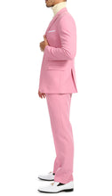 Load image into Gallery viewer, Paul Lorenzo Mens Pink Slim Fit 2 Piece Suit - Ferrecci USA