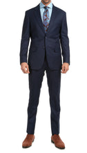 Load image into Gallery viewer, Mason Navy Men's Premium 2pc Premium Wool Slim Fit Suit - Ferrecci USA