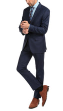 Load image into Gallery viewer, Mason Navy Men's Premium 2pc Premium Wool Slim Fit Suit - Ferrecci USA